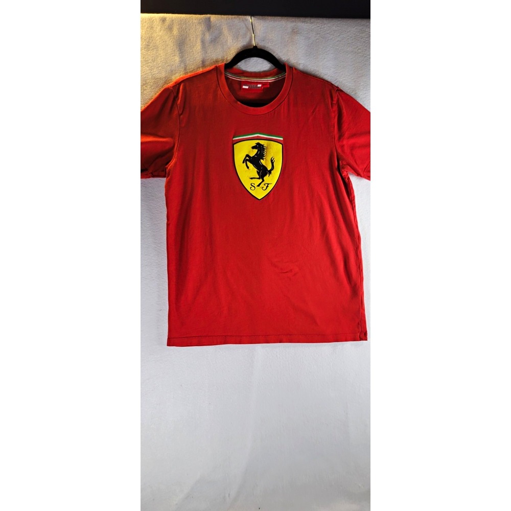 Scuderia Ferrari F1 Racing Red Graphic Crewneck T-Shirt Mens Size S